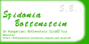 szidonia bottenstein business card